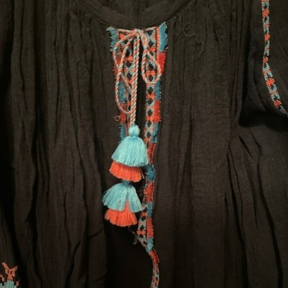 Free People Marishka Peasant Blouse in black - Picture 10 of 16
